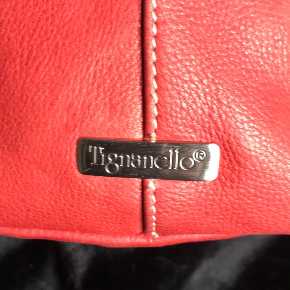 Tignanello Red Handbag Purse. - Picture 5 of 8